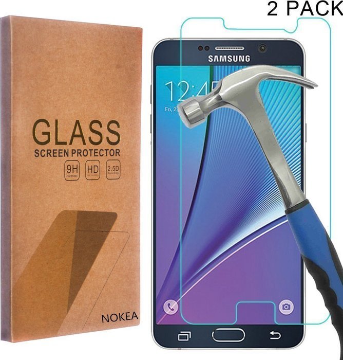 [2 Pack] Samsung Galaxy Note 5 Screen Protector, NOKEA [Tempered Glass] with [9H Hardness]... N14