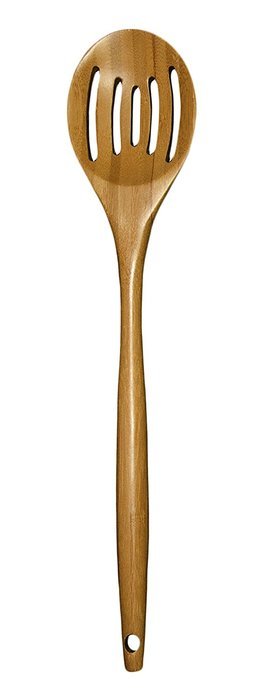 Totally Bamboo Slotted Spoon, 100% Bamboo Kitchen Utensil, 14" long N3