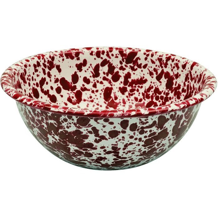 Enamelware Cereal Bowl - Navy Blue / Cream Marble N5