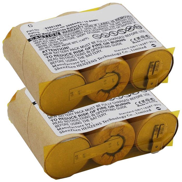 2x Fresh New EBVB-183 NiMH 3.6V 3000mAh Vacuum Battery Fits HOOVER S1120 Vacuums. Replaces HOOVER 93001498 Batteries...