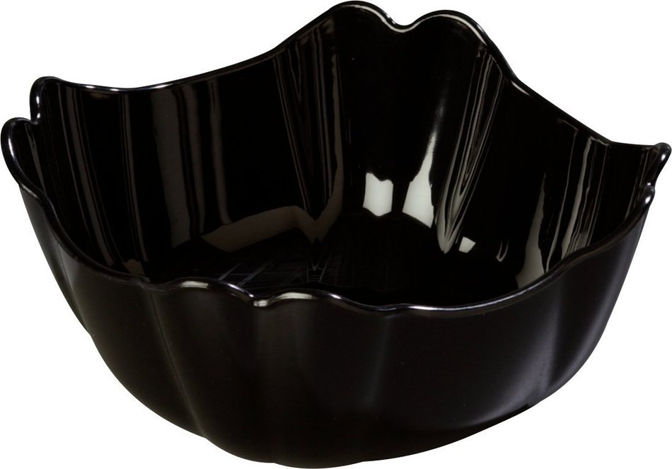 Carlisle 653103 Orchid Polycarbonate Deli Bowl, 1.6 qt. Capacity, 7.56 x 7.56 x 3.61", Black (Case of 12) N3