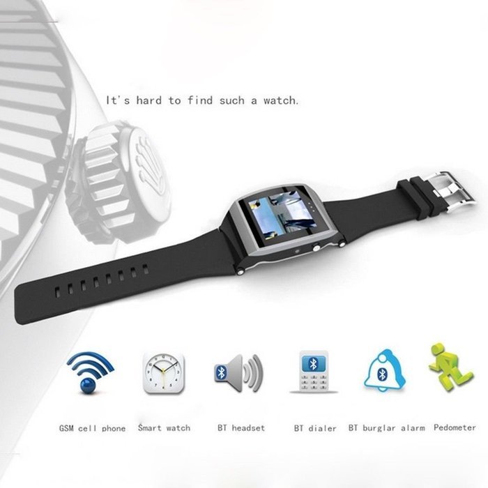 RioRand&reg; 1.55" Pro Bluetooth Smart Wrist Watch Phone For Android iPhone Samsung HTC N7