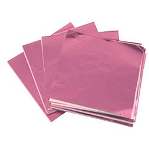 4X4 Pink Foil Candy Wrappers