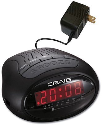 Craig Electronics CR41483 BLU Clock Radio/LED DSP - Quantity 20