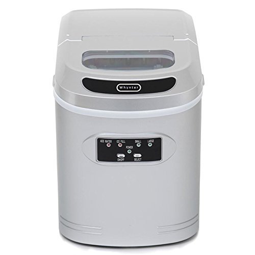 27 lb. Portable Ice Maker in Metallic Silver- A freestanding ice maker that is ETL certified and meets all standards... N3