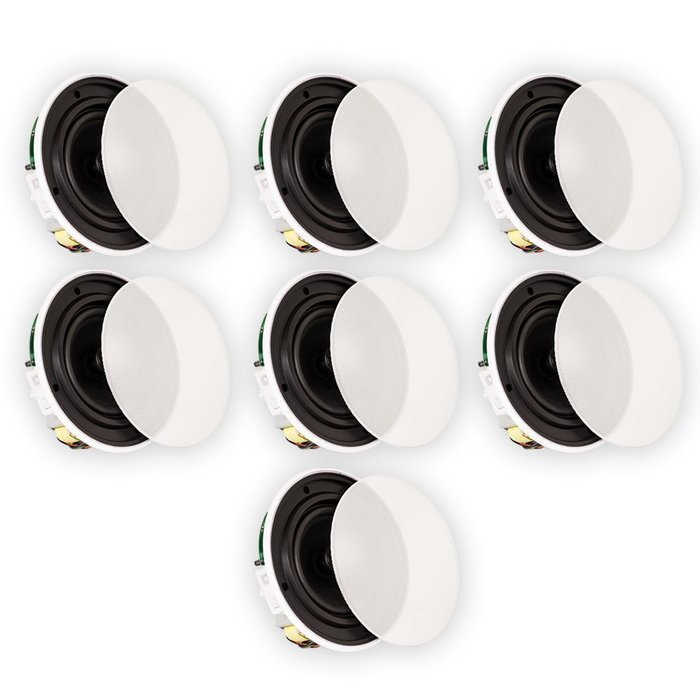 Theater Solutions TSQ670 In Ceiling 70 Volt 6.5" Speakers Quick Install 7 Speaker Set TSQ670-7S