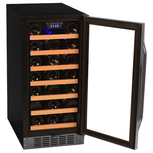 EdgeStar 30 Bottle Built-In Wine Cooler - Stainless Steel/Black N2