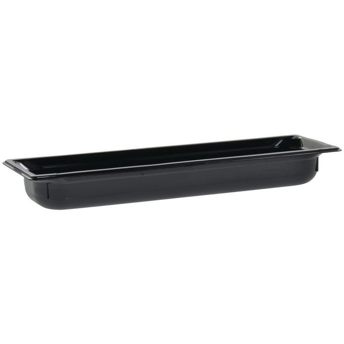 Vollrath 8052420 Super Pan 1/2 Size Plastic Steam Table Pan 2.5"D , Low Temperature, Black