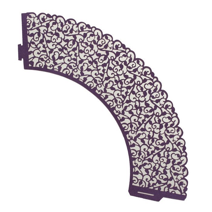 TOOGOO(R)50 pcs Filigree Vintage Cupcake Wrappers Wraps Cases - Wedding, Birthday, UK seller(Purple) N4