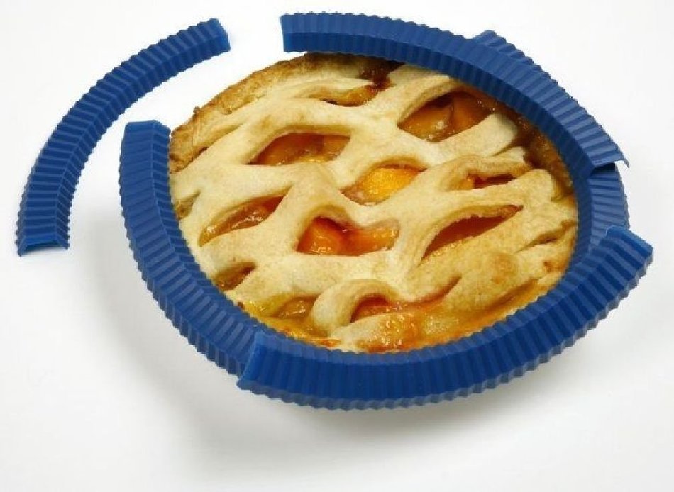 Cherry Queen Norpro Silicone Pie Crust Shield 5 Pcs Set Heat Resistant Oven Safe - 3275 N2