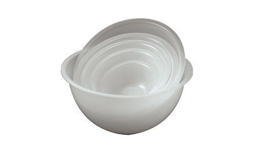 Paderno World Cuisine Polypropylene Mixing Bowl, 14-1/4-Quart, White