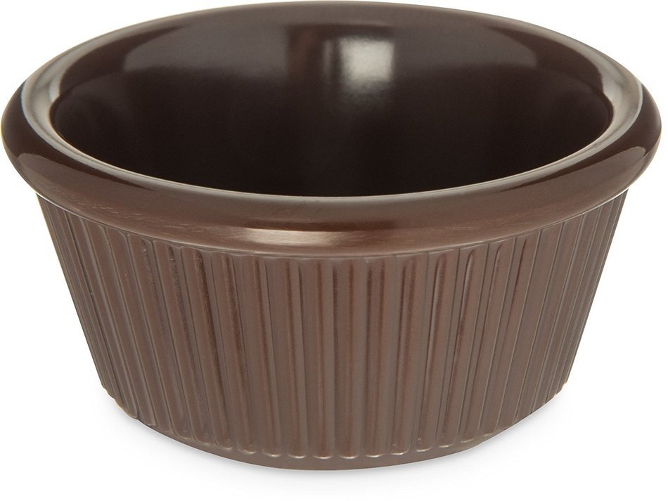 Carlisle S28269 Melamine Fluted Ramekin, 3 oz Capacity, 1.43" Height, Chocolate (Case of 48)