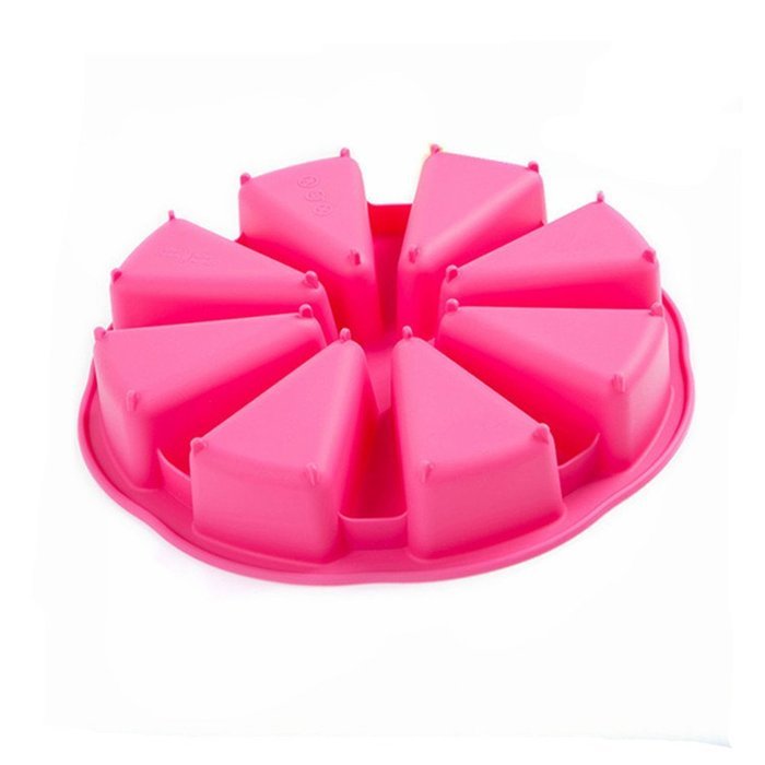 Silicone 8 Slices Cavity Portion Cake Mold Scottish Scone & Cornbread Pan Slices Pastry Pan Pizza Slices Pan N2