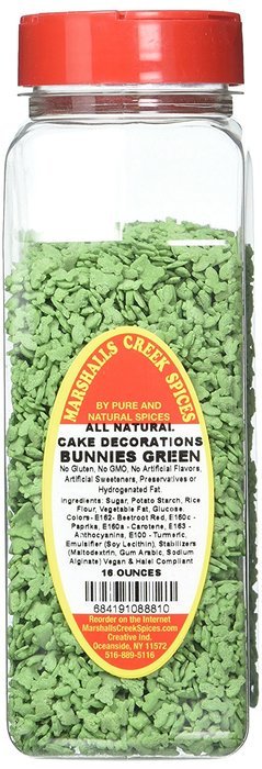 Marshalls Creek Spices All Natural Vegan Cake Decorations, Sprinkles, Rainbow Alphabet, 16 Ounce N91