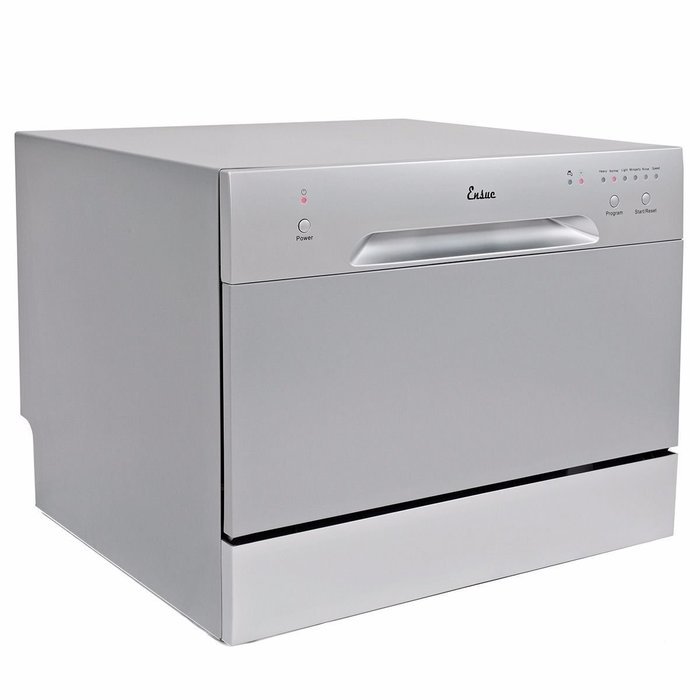Kissemoji Countertop Dishwasher Silver Portable Compact Energy Star Apartment Dish Washer N2