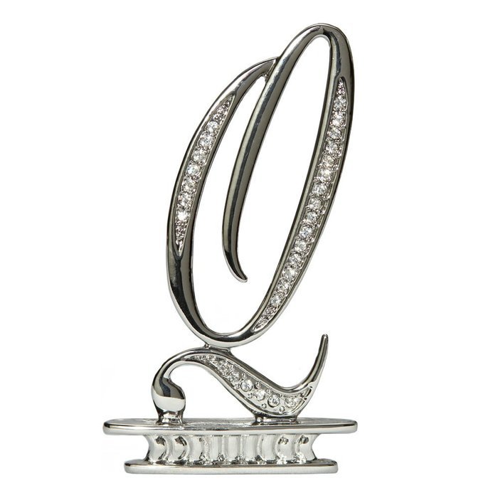 Ivy Lane Design Monogram Crystal Cake Top Letter E, Silver, 4-1/2-Inch N17
