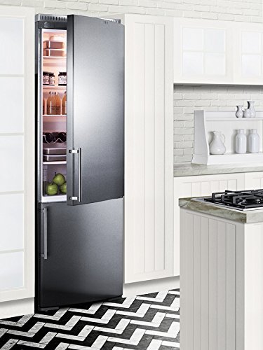 Built-in European counter depth bottom freezer refrigerator with stainless steel doors, platinum cabinet, icemaker... N5