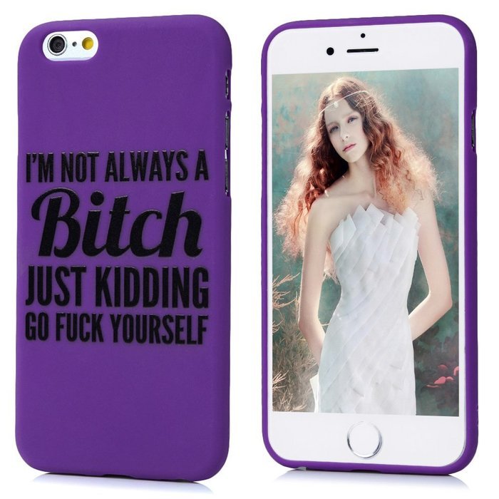 iPhone 6S Case,iPhone 6 Case (4.7") - Candy Color Kidding Words Series Slim Fit Shock-absorption Full Edge Protective... N25