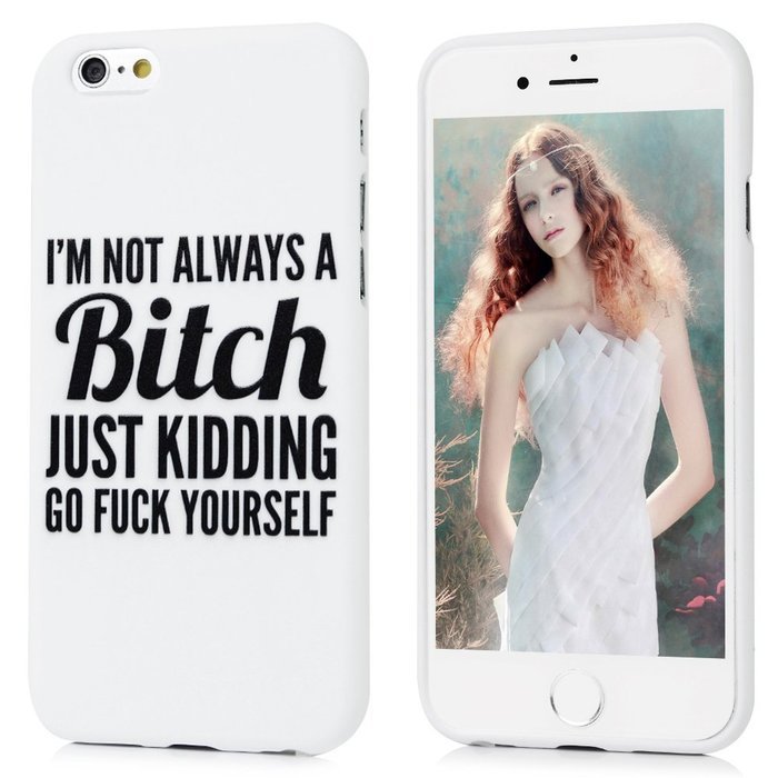 iPhone 6S Case,iPhone 6 Case (4.7") - Candy Color Kidding Words Series Slim Fit Shock-absorption Full Edge Protective... N27