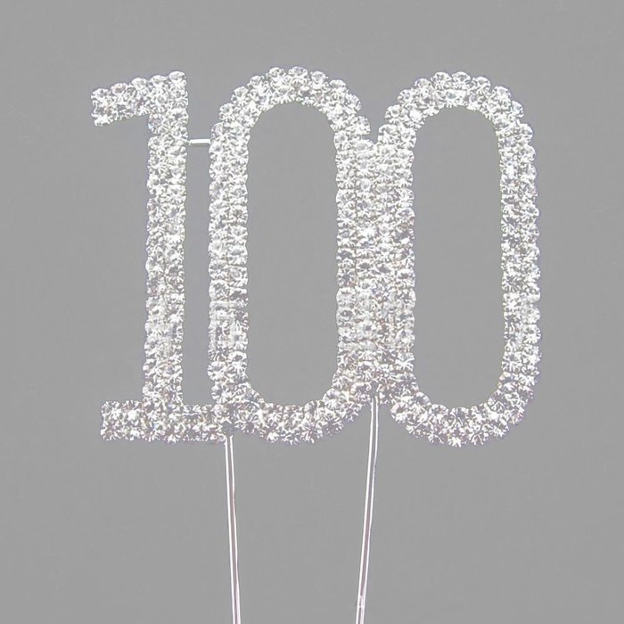 Hundred Decorative Rhinestone Cake Topper N15