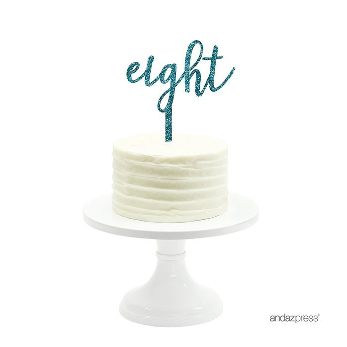 Andaz Press 5th Birthday and Anniversary Acrylic Cake Toppers, Pink Glitter, Number 5, 1-Pack N78