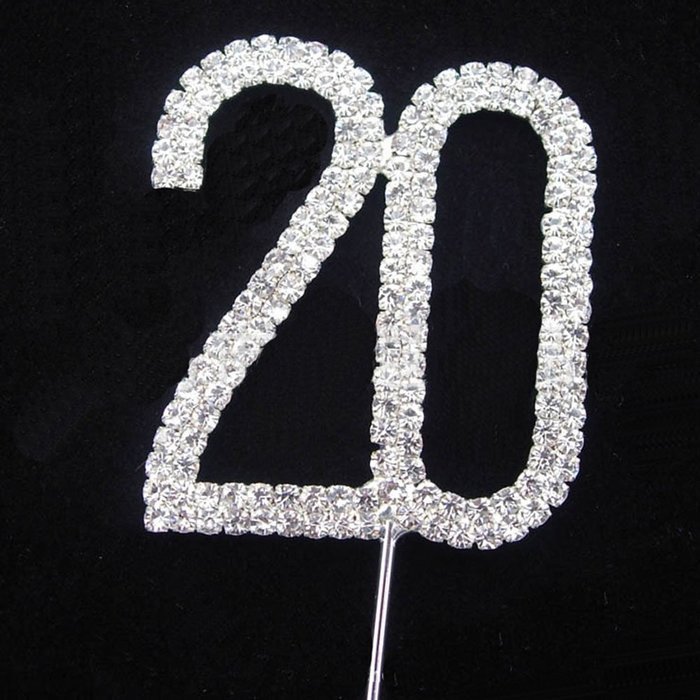Hundred Decorative Rhinestone Cake Topper N19