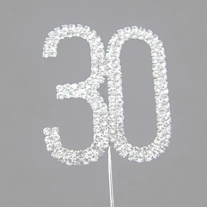 Hundred Decorative Rhinestone Cake Topper N20