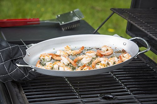 TableCraft BBQ158M BBQ Oval Roasting Pan, Coated Steel, 15-Inch by 7-Inch N3