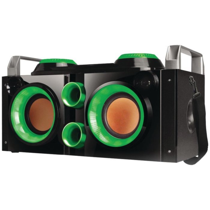 QFX PBX-505200BT GREEN Rechargeable Bluetooth(R) Party PA Boombox (Green) Consumer Electronics