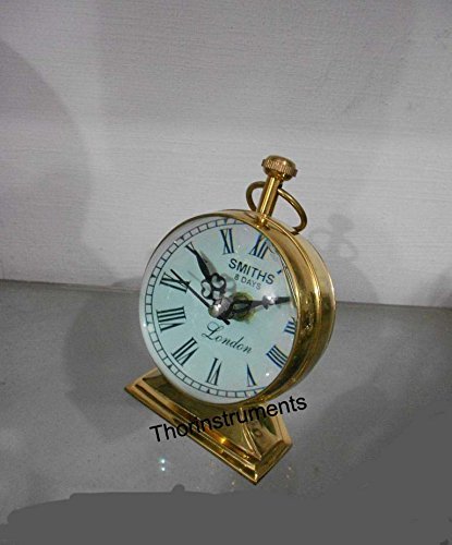Vintage Nautical Roman Counter Table Top Full Brass Clock A Home Decor Item N2