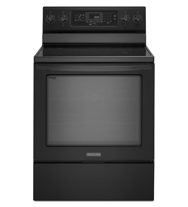 Kitchenaid KERS303BBL: KitchenAid &reg; 30-Inch 5-Element Electric Freestanding Range, Architect &reg; Series...