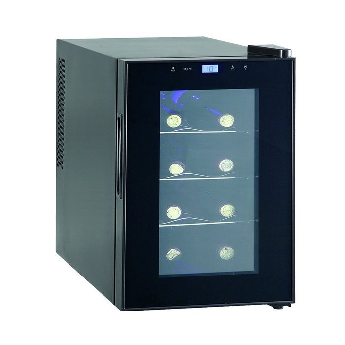 SMAD 8 Bottle LCD display Thermoelectric Wine Cooler,Black N2