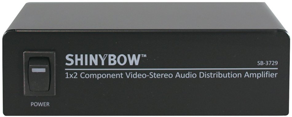 Shinybow 1x2 1:2 Component Video + Stereo R/L Audio Splitter Distribution Amplifier SB-3729