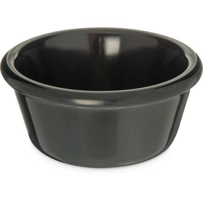 Carlisle S28603 6 Oz. Black Smooth Melamine Ramekin - Dozen