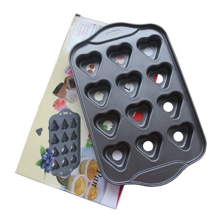 Befamous 12 Cups Non-stick Muffin Cupcake Pan - Removable Bottoms Round N13