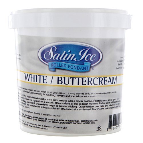 Satin Ice Buttercream Fondant White 2 lb by Satin Ice