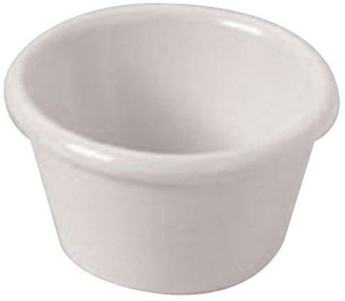 American Metalcraft (MRS400W) 4 oz White Smooth Sided Melamine Ramekin