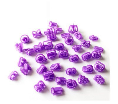 Anyana 40pcs set Letters & Number Plastic Cookie Cutter Cake Mould Tool Kitchen Tool Sugar Paste Baking Mould... N2