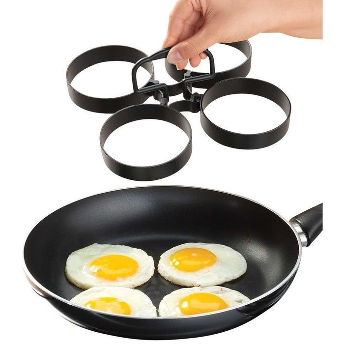 Norpro 995 Nonstick Egg Pancake English Muffin McMuffin Ring Set 4 Pc N2
