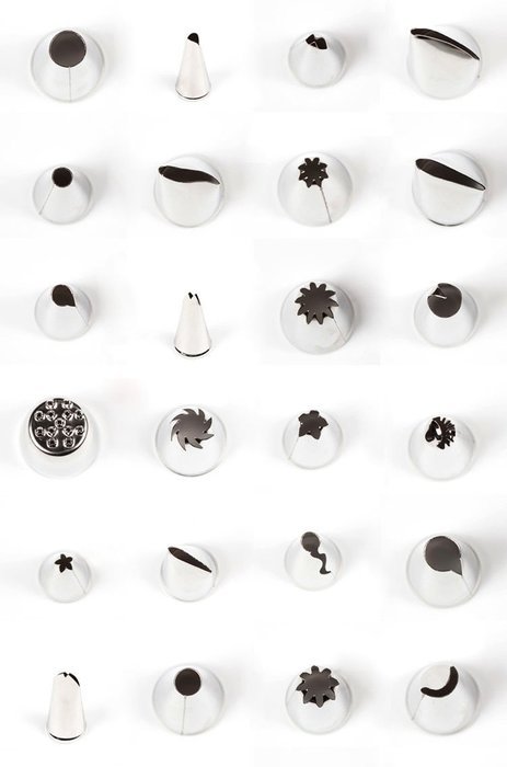 Yakamoz 24-piece DIY Cake Sugarcraft Decorating Tips Icing Piping Nozzles Tool Set N5