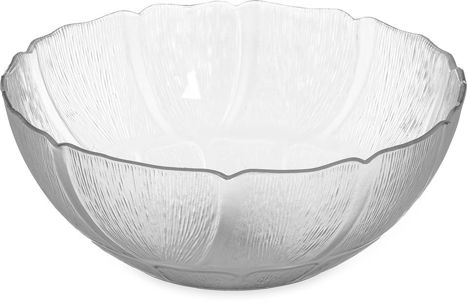 Carlisle 690907 Petal Mist Polycarbonate Bowl, 2.4 qt. Capacity, 9 x 3.5", Clear (Case of 12) N4