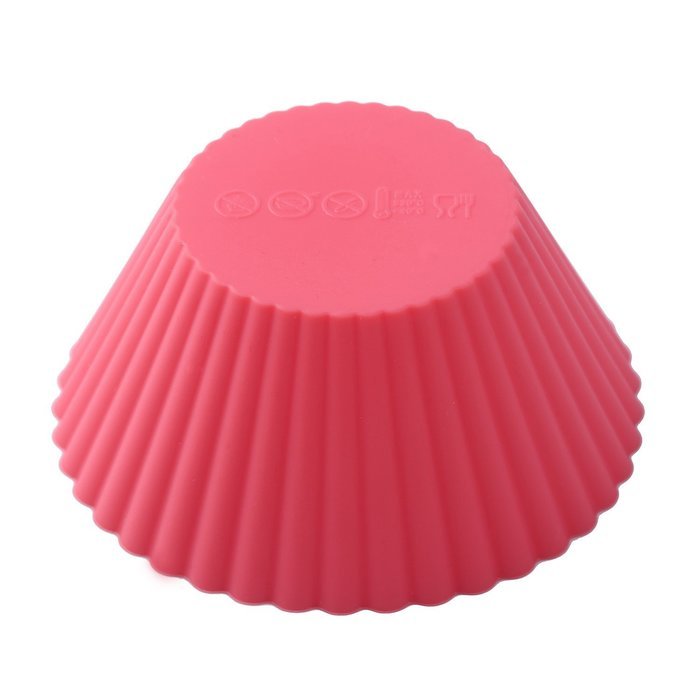 Crazy Egg Reusable Silicone Baking Cups Muffin Molds (12, 3 colors) N2