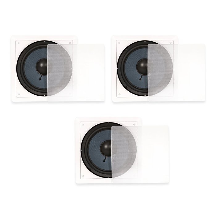 Blue Octave BDW10 In Wall 10" Passive Subwoofer Speakers Home Theater 3 Sub Set