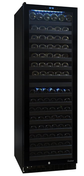 Vinotemp 142-Bottle Dual-Zone Touch Screen Wine Cooler, Left Hinge N2