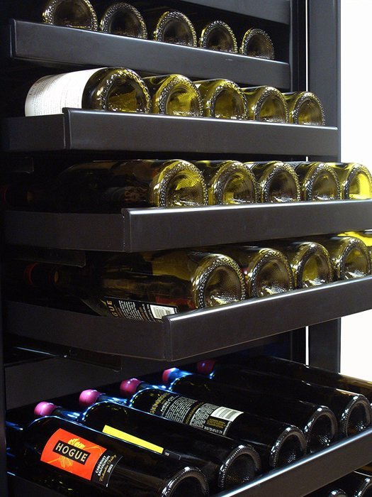 Vinotemp 142-Bottle Dual-Zone Touch Screen Wine Cooler, Left Hinge N3