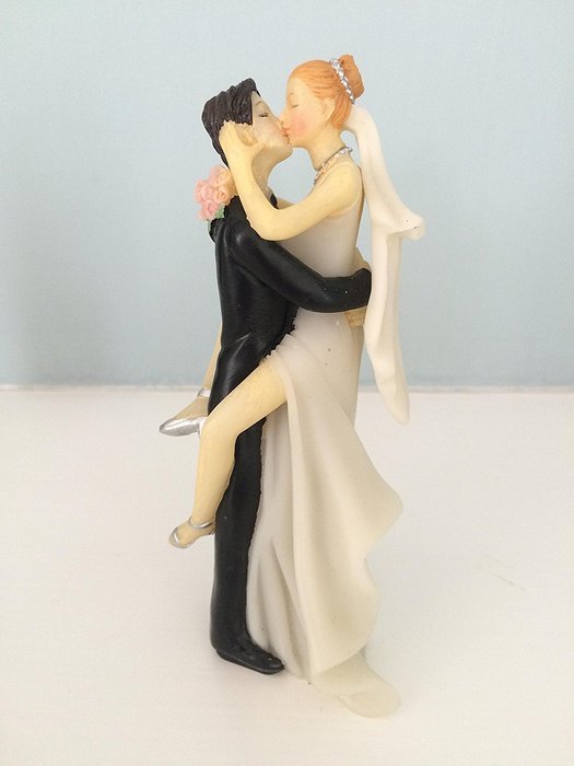 Sexy and Funny Kissing Bride and Groom Couple Wedding Cake Topper N5