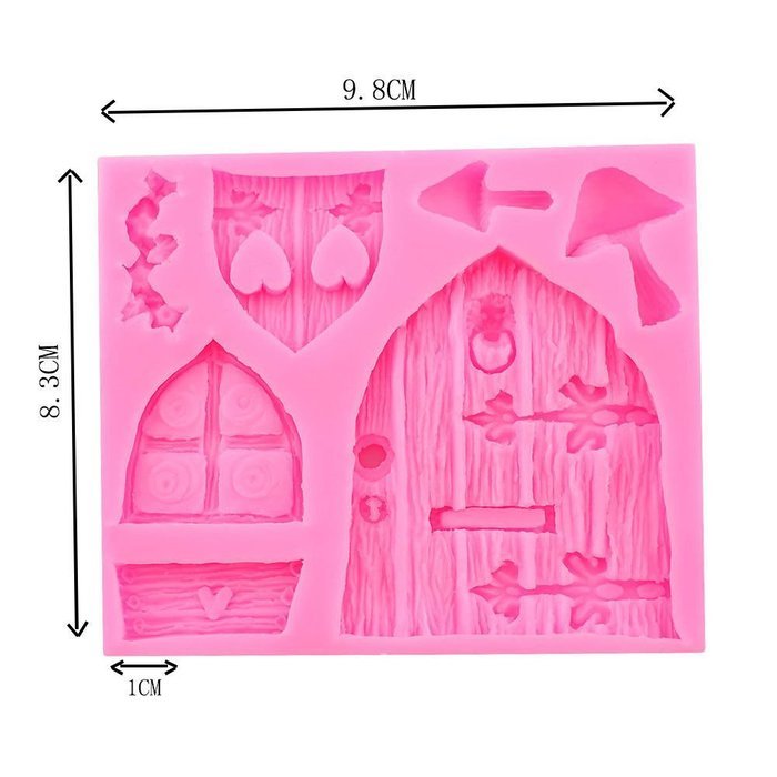 House Cartoon Door Mushroom Cake Decor Fondant Mould Chocolate Mold Tool By Palker Sky N2
