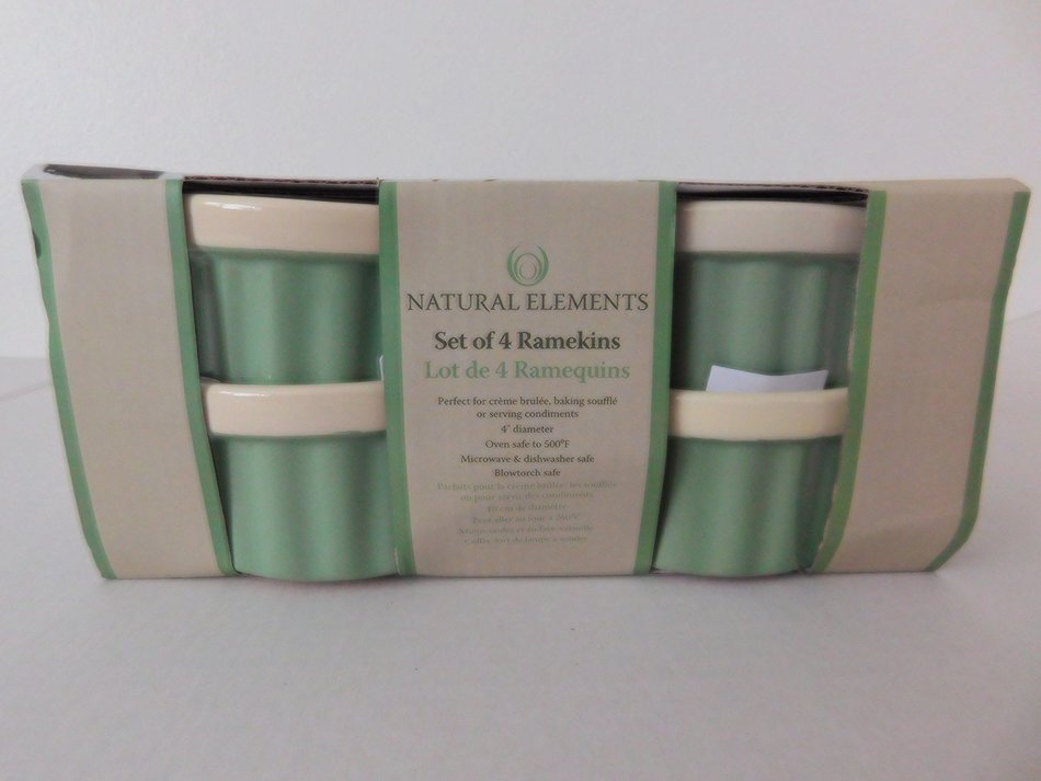 Natural elements set of 4 Green Ramekins N2