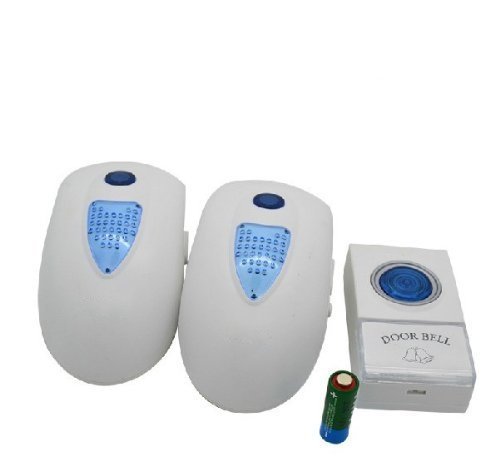 RioRand&reg;Environmental Long Receiving Distance 2 Plug-In Wireless Digital Doorbell with Battery N2