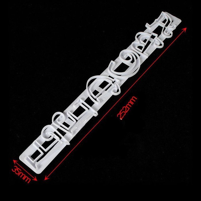 Whitelotous 6pcs Alphabet Number Letter Cake Decorating Mold Fondant Icing Cutter Mould Set N8